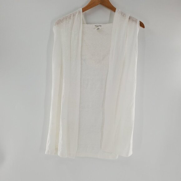 ARTISAN‎ NY Woman's  S White Sleeveless Cardigan - Picture 1 of 4